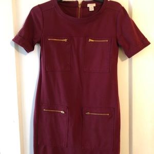 J. Crew burgundy dress